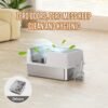 Lynpet Detachable Non-Stick Anti-Leakage Stainless Steel Cat Sand Toilet Cat Litter Box With High Side - Image 2