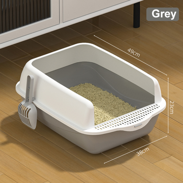 Lynpet工厂便宜的大型可拆卸防溅PP塑料耐用猫砂箱猫猫马桶 - Image 3