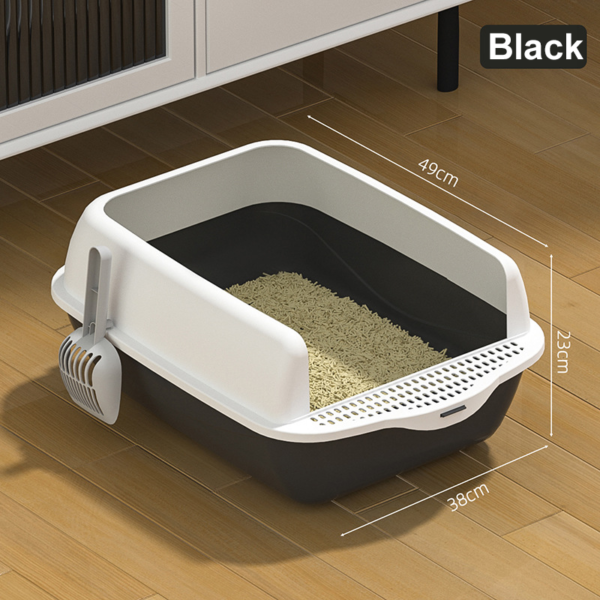 Lynpet工厂便宜的大型可拆卸防溅PP塑料耐用猫砂箱猫猫马桶 - Image 4