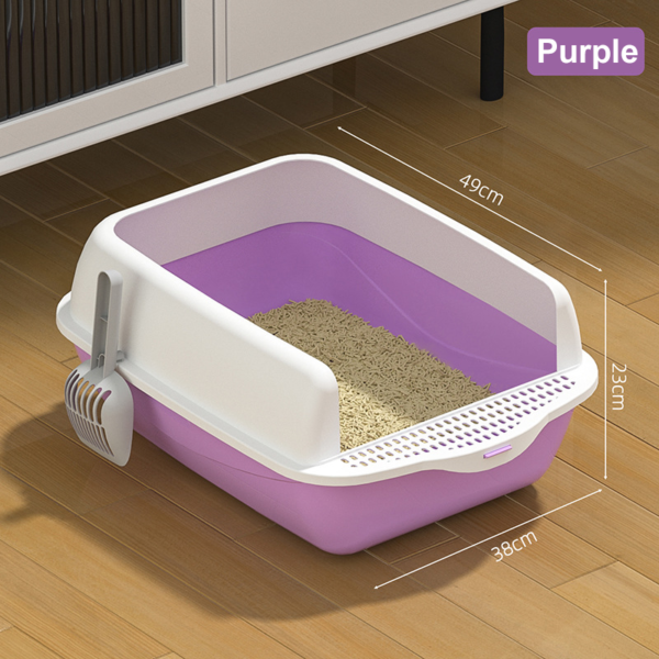 Lynpet工厂便宜的大型可拆卸防溅PP塑料耐用猫砂箱猫猫马桶 - Image 6
